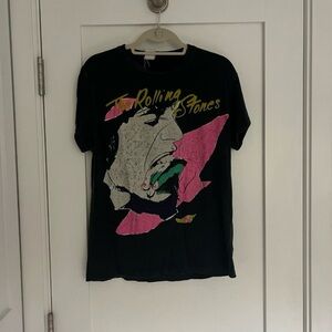 COPY - Madeworn Rolling Stones Black Graphic T-Shirt “Love You Live”